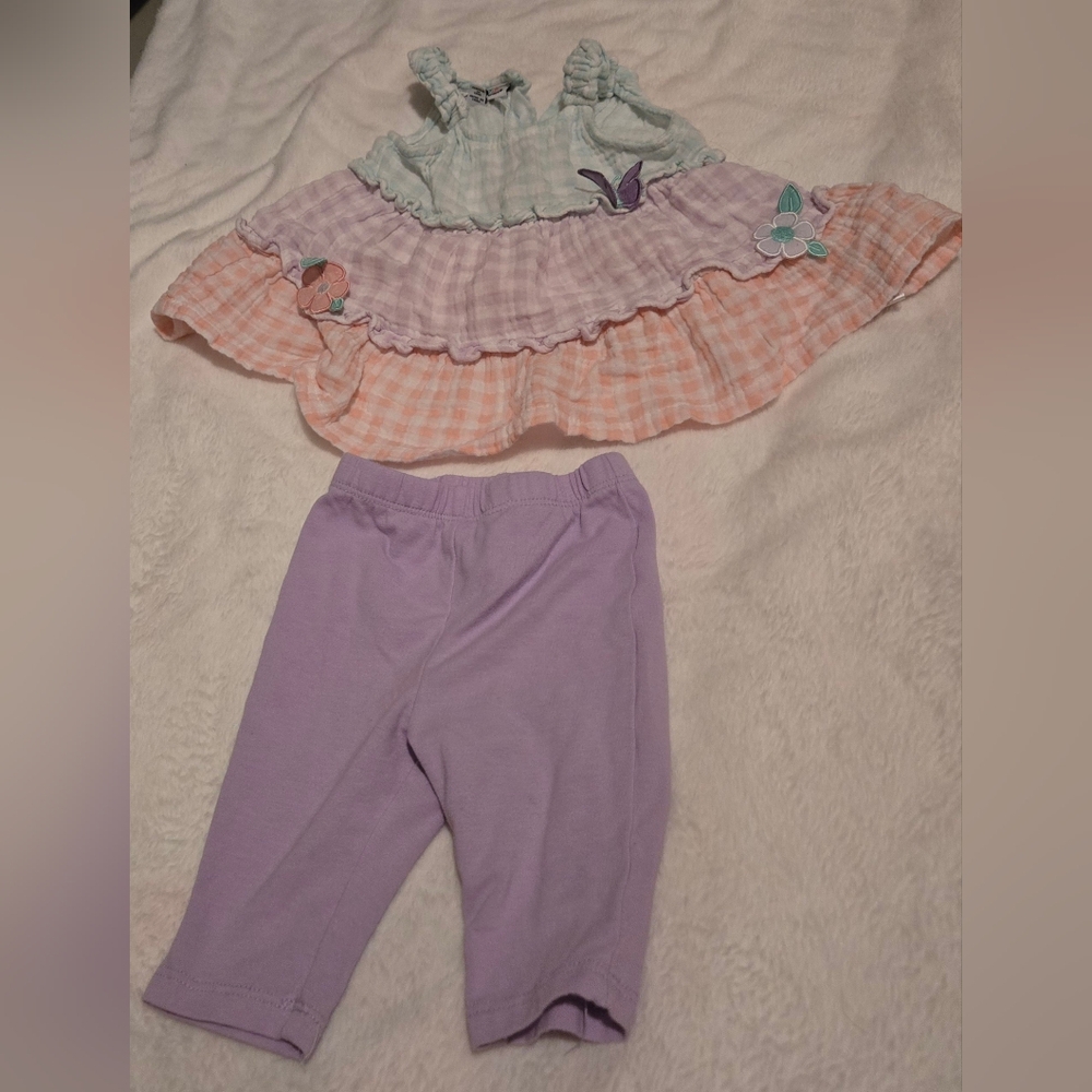 2 piece girls outfit size 12 month
